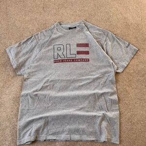 Vintage 1990s POLO JEANS COMPANY gray lightweight tee shirt